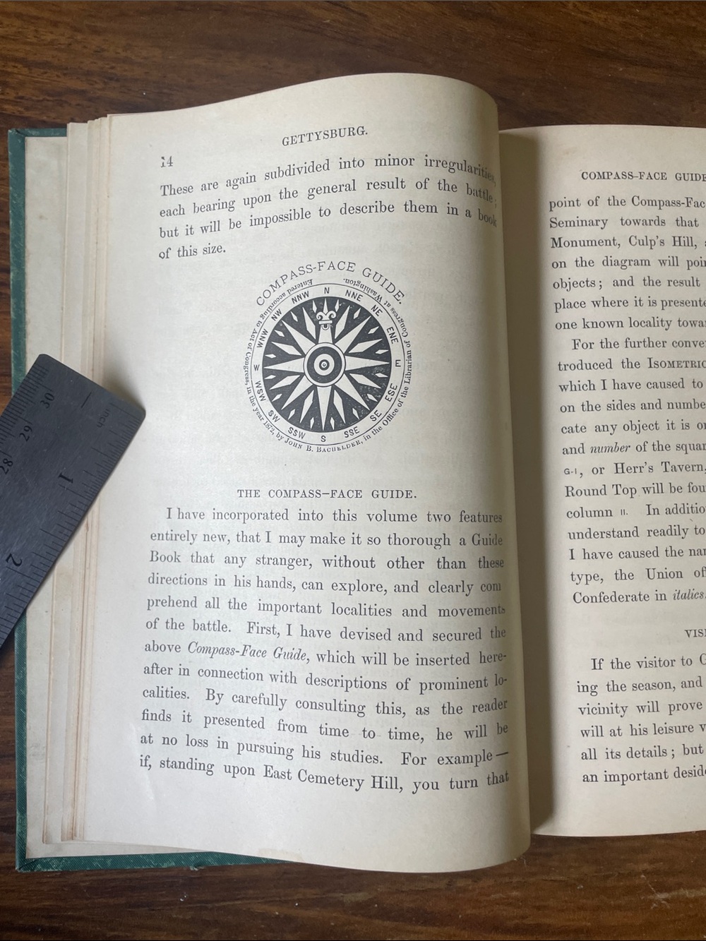 Gettysburg 1878 Guide Book John Bachelder Green Cloth Hardcover Antique Vintage - Picture 8 of 16